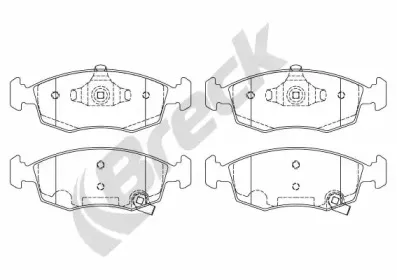Комплект тормозных колодок, дисковый тормоз BRECK купить